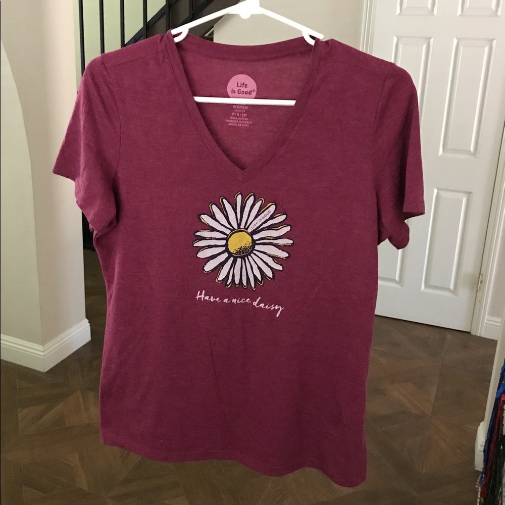 Life is Good Have a Nice Daisy Shirt Top